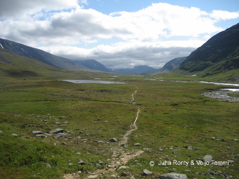 IMG_1833.JPG - Vaeltajat ovat jättäneet maastoon selvästi erottuvan uran.