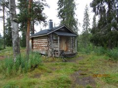 Peuraselän autiotupa. Peuraselkä open wilderness hut.
